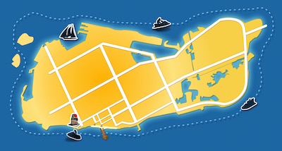 key west jetski map
